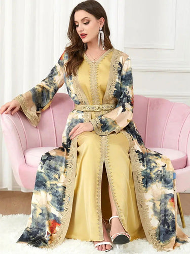 Kaftan Kleid Langarm